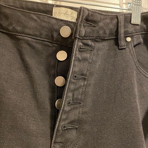 Wonderly Cropped Straight Black Rinse Wash Sleek Sculpt Jeans Size 16 NWT - Picture 15 of 16